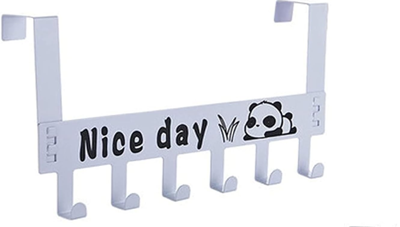 Over door hanger for clothes hanging docat heavy duty hanger holder coats robes hats clothes towels hanging towel organizer 6 hook easy installation over door hook 1pc (multicolor)